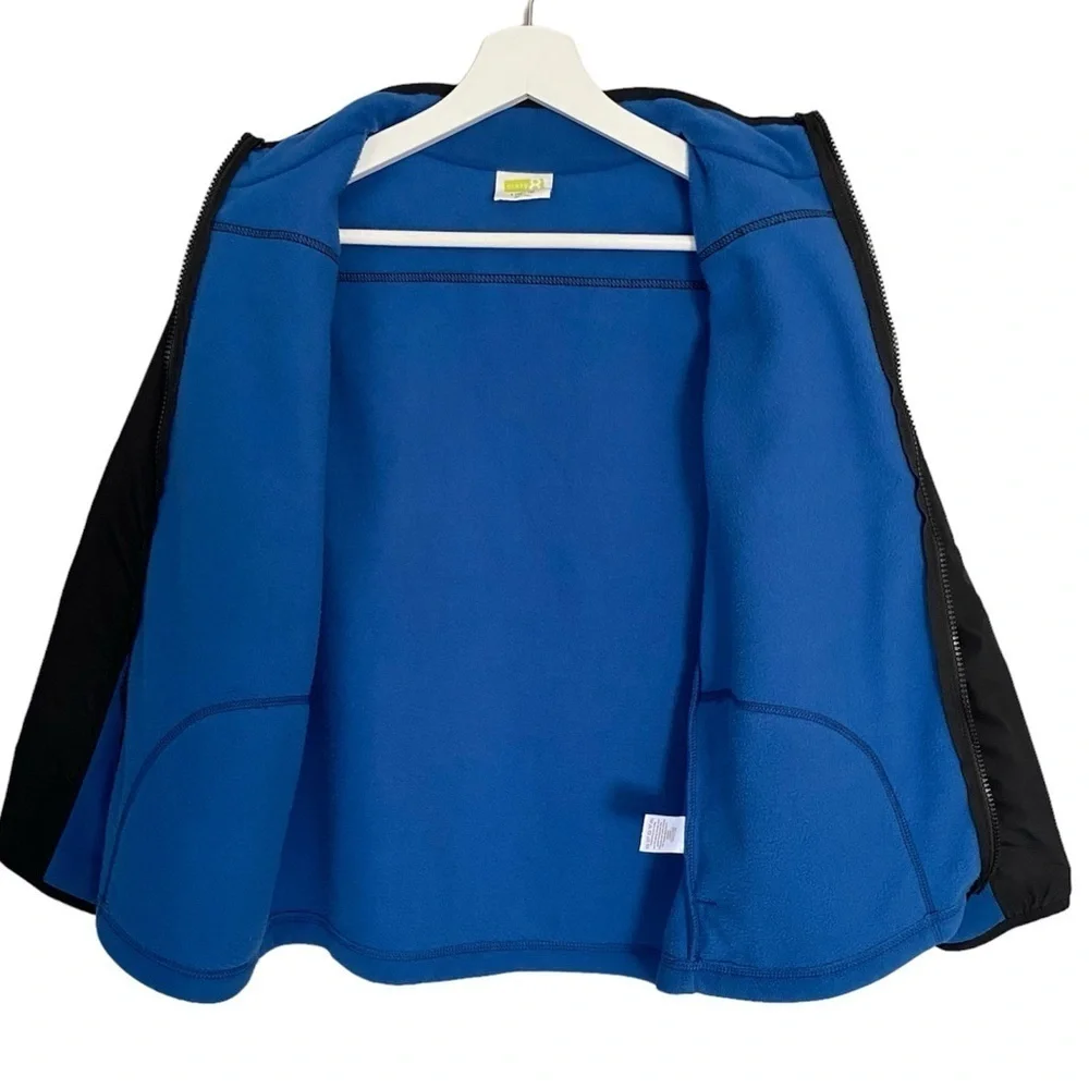 CRAZY 8 Jacket Zip-Up Long Sleeve Fleece Blue Black Youth Size L (10-12)